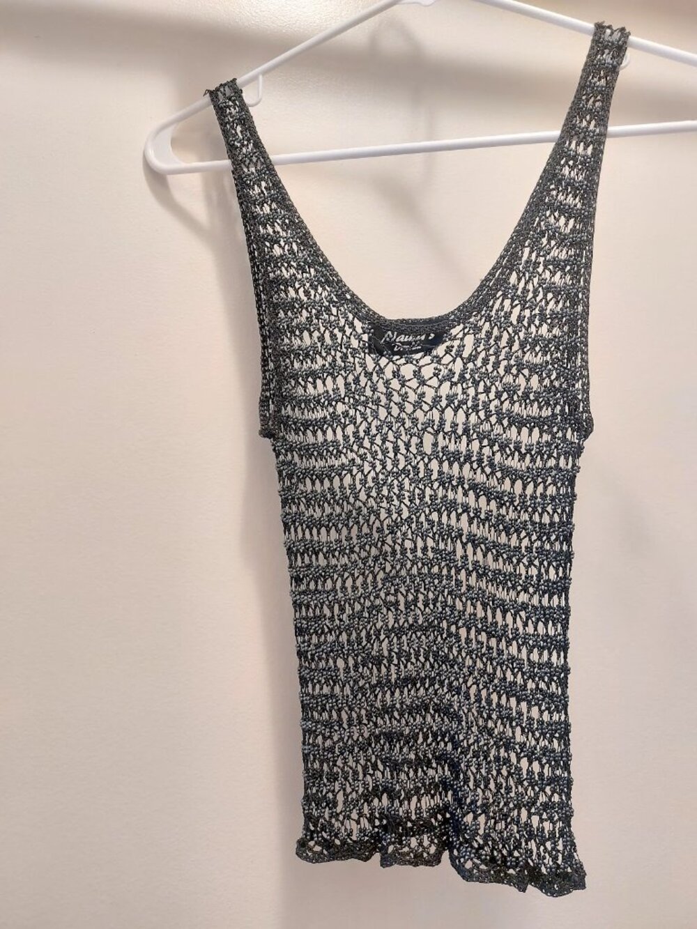 Naina's Dream Charcoal Beaded Tank-top